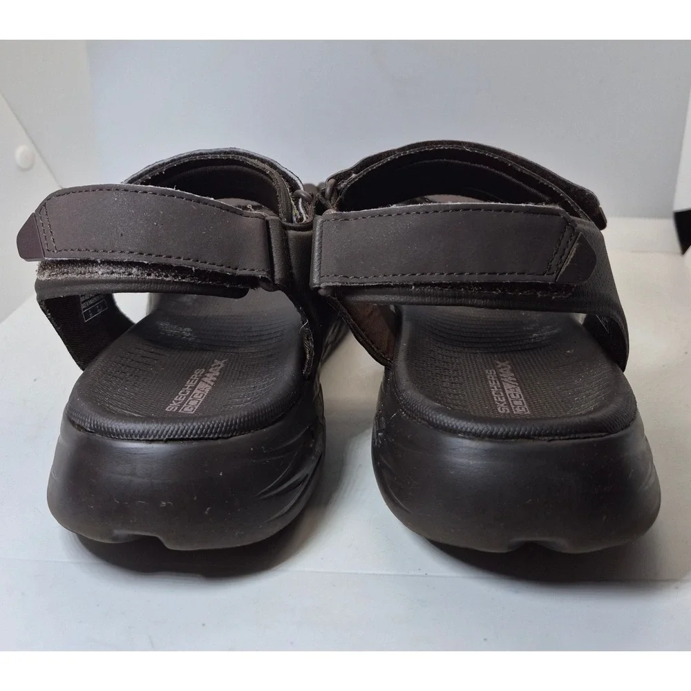 Skechers GoWalk Sandals 10 Brown Adjustable Strap Walking Hiking Comfort Shoes